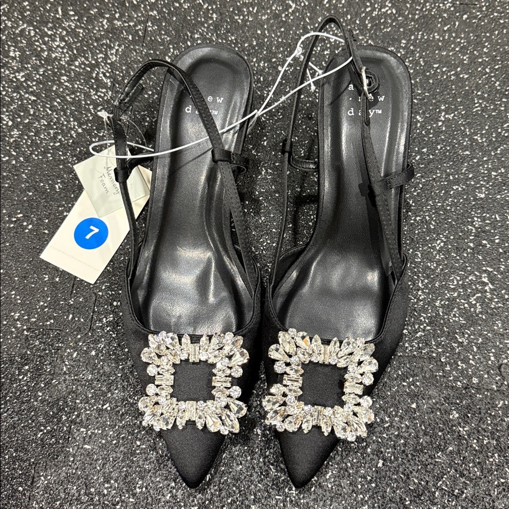 a.new day Jet Black heels